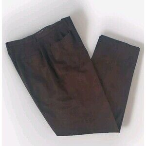 Womens Linen Pants Sz 12 Black Straight Leg Lightweight Trousers ECT New York